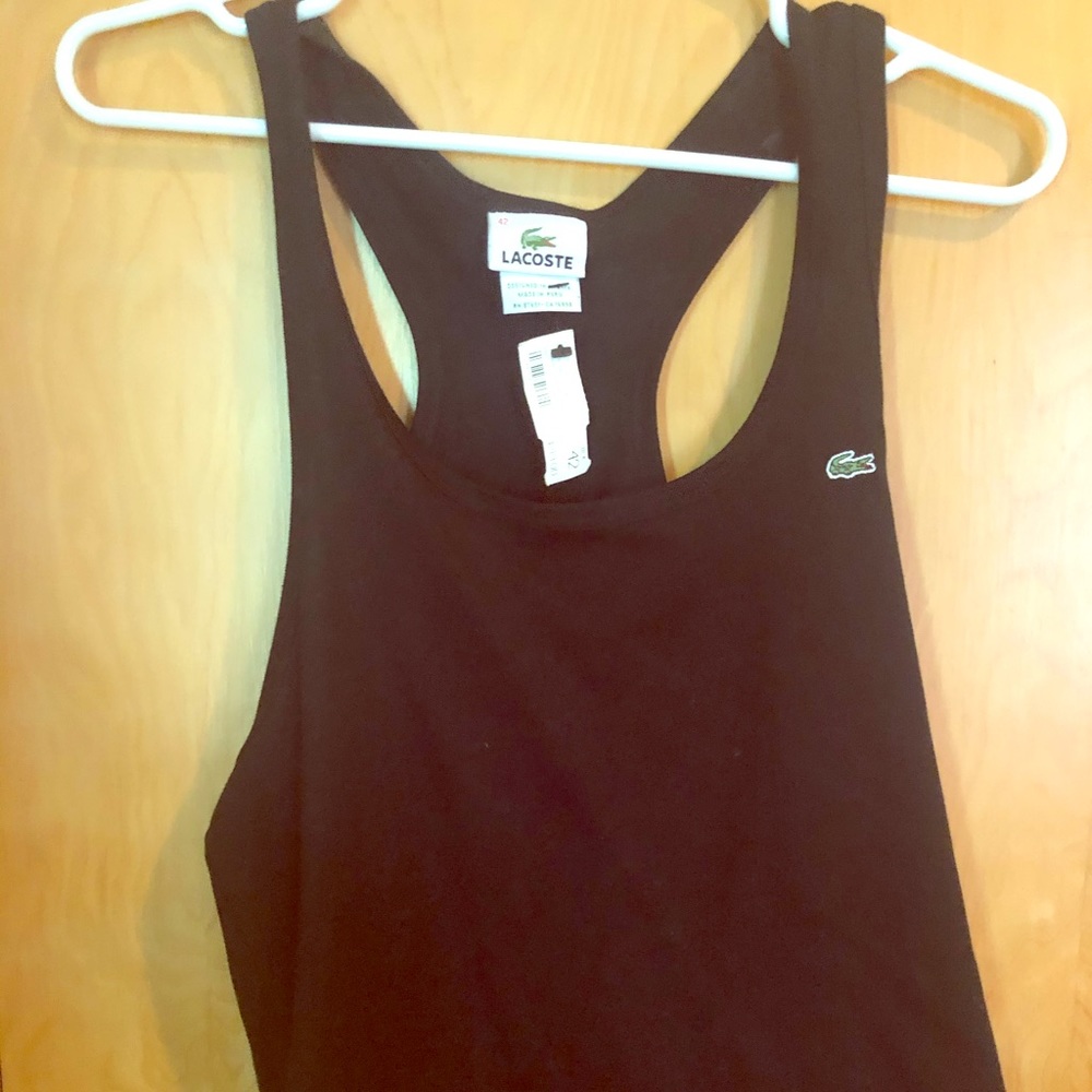Black Lacoste Tank size 42 (M-L) NWT